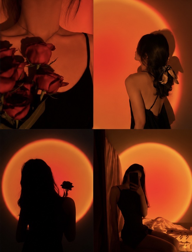 Light Projector Red Sunset