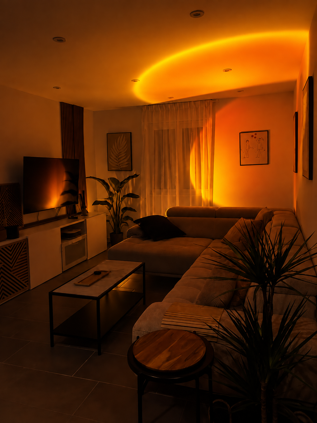 Light Projector Yellow Sunset