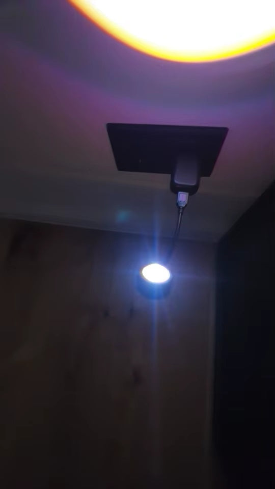 Customer light mounted above a room